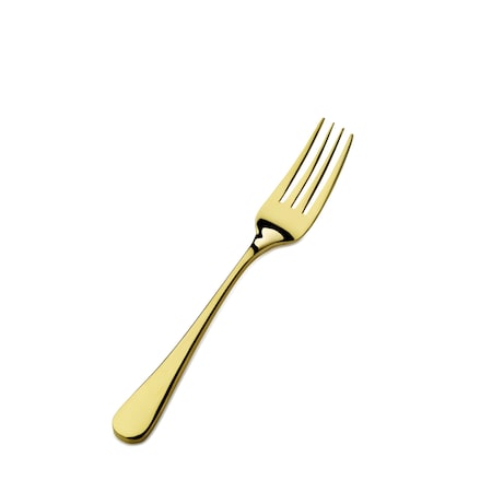 Bon Chef Como, Salad/Dessert Fork, Mirror Finish, 18/10, 7" - Gold , set of 12 S4007G